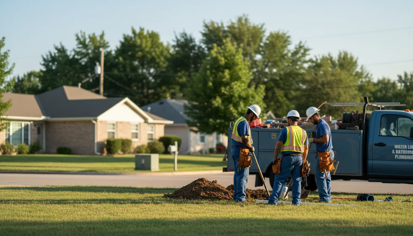Residential water line and bathroom plumbing service in Leland, MI